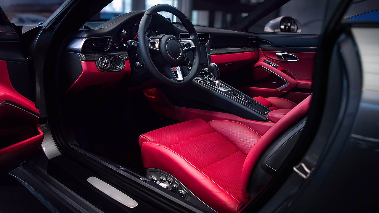 interior of sports car